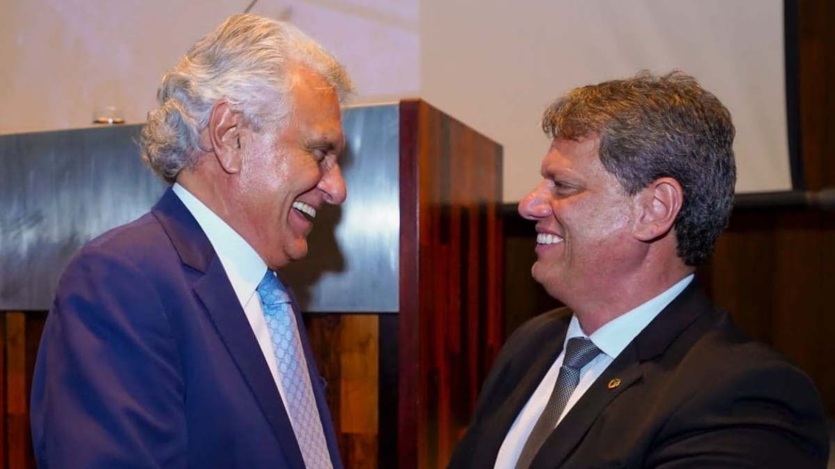 Governadores Caiado (GO) e Tarcísio (SP)