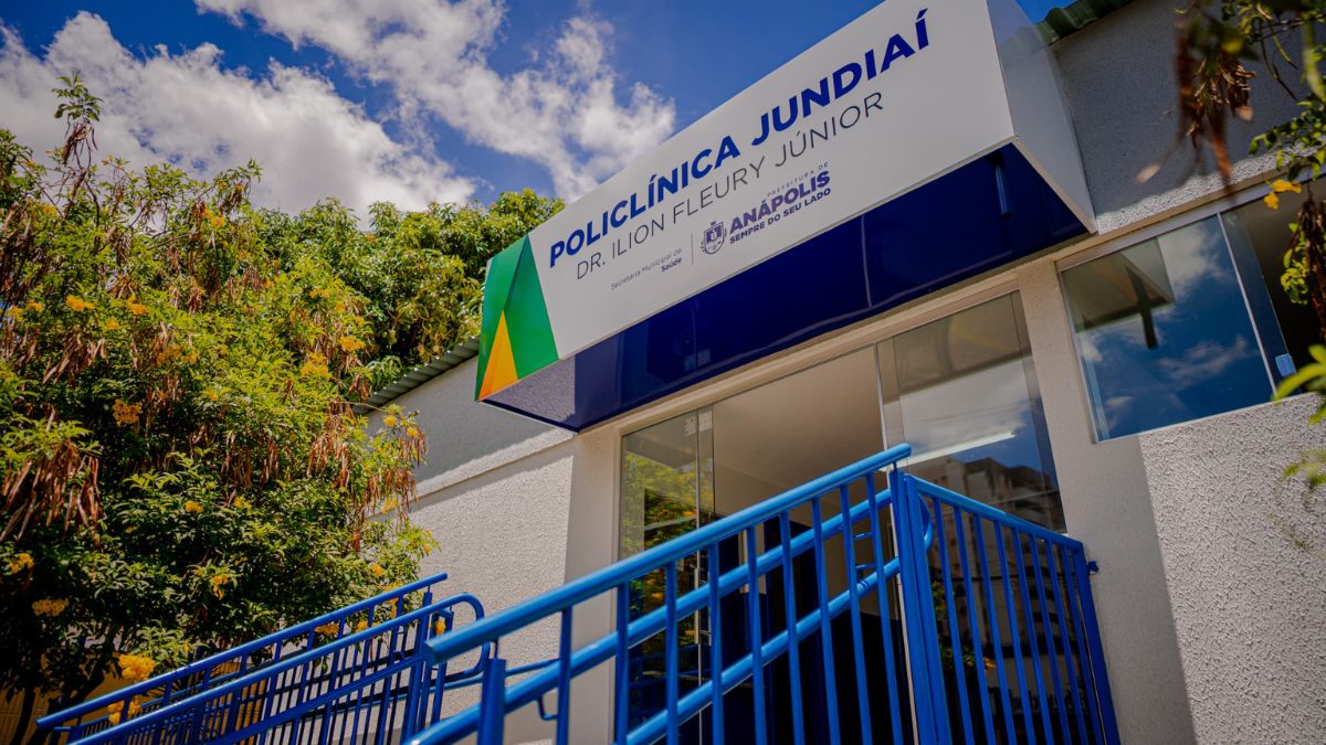 Prefeitura de Anápolis inaugura primeira Policlinica do município - Fachada da nova estrutura localizada no bairro Jundiaí
